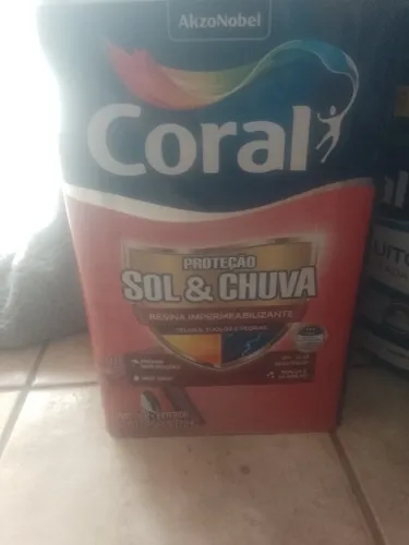 Resina Impermeabilizante Coral na Cor cerâmica telha 