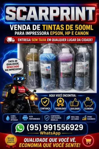 Tintas de 500ml de impressora Epson HP e cânon entrega sem taxa 