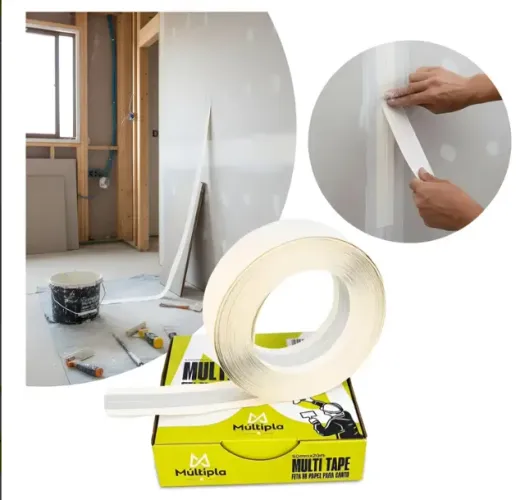 Fita De Papel Para Drywall Com Reforço Metálico 20mx50mm