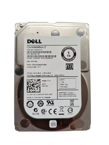Hd Dell 1tb 7.2k Rpm Sata 6gbit/s 512n 2.5