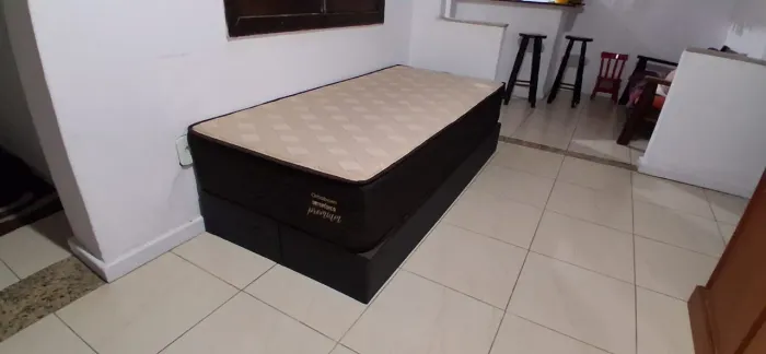Cama Box solteiro colchão ortopédico premium ortobom