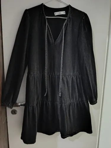 Vestido jeans preto tamanho M