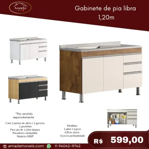 Gabinete de Pia Libra, a pronta entrega 