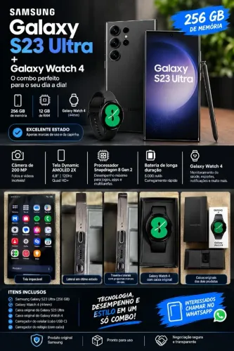 SAMSUNG GALAXY S23 ULTRA 256GB GALAXY WATCH 4