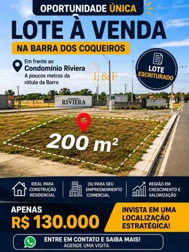 Lote Disponível em Barra dos Coqueiros