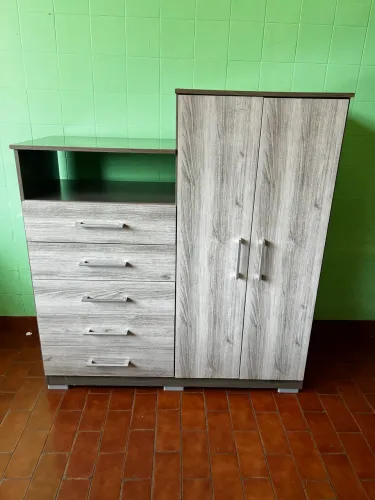 Cômoda 5 gavetas com sapateira grande