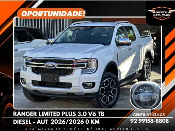 Ford Ranger Limited+ 3.0 V6 4X4 CD TB DIE AUT 2026