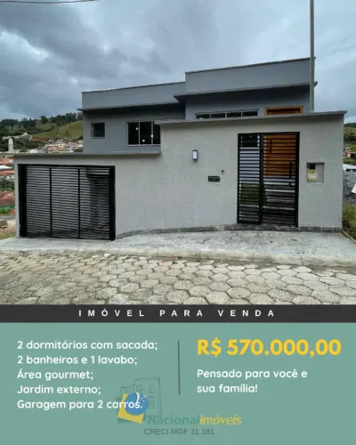 Oportunidade - Casa recém construída em Delfim Moreira, com 2 quartos e área gourmet!