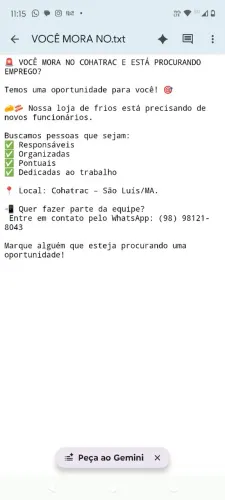 Vaga de emprego