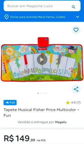 Tapete musical fisher price pianinho