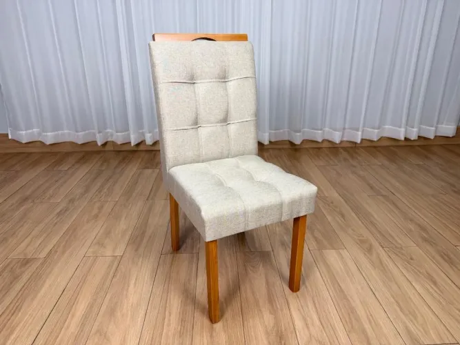 Conjunto Cadeiras Lisboa 2 unidades - Cinamomo/Linho Bege l54