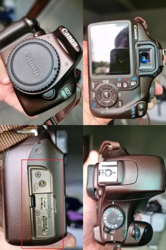 Câmera Fotográfica DSLR Canon 1100D (T3) + Lente Objetiva EFS 55mm-250mm