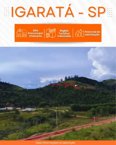 Terrenos em Igaratá com Parcelamento em 48x