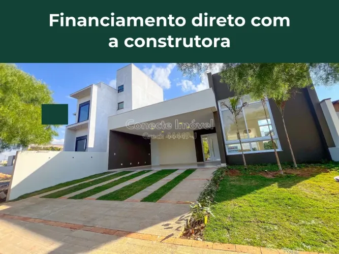 Casa Nova de Alto Padrão com 3 Suítes, Planejados e Cozinha Gourmet  Condomínio Fechado - 