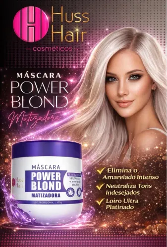 Matizador azul Power Blond Huss Hair Cosméticos 1/2Kg