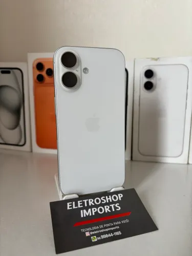 iPhone 16 128GB Branco | 100% Bateria | Garantia Apple 04/2027 | Impecável