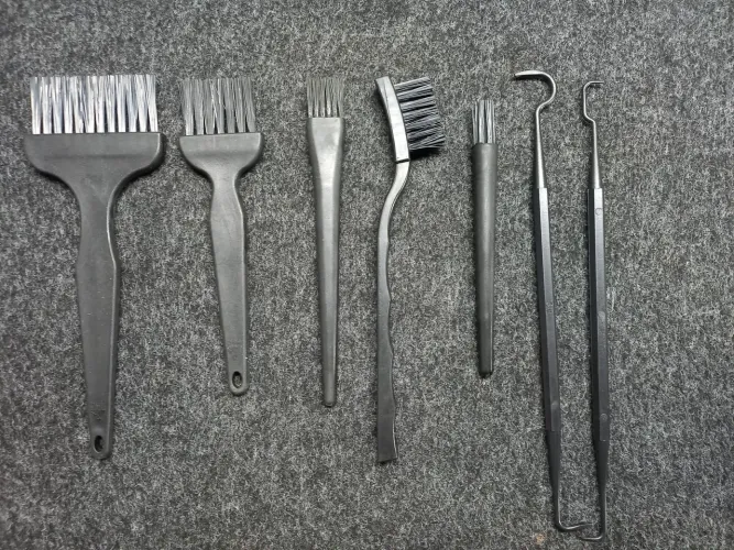 KIT PINCEL ESCOVA  E ESPATULA SONDA EXPLORADORA ABS ANTIESTATICA EDS P ELETRONICA CELULAR