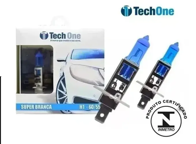 SB H1 - Par Lampada Super Branca H1 8500k Tipo Xenon 12v 55w
