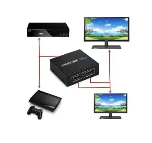 Splitter Divisor Hdmi Hdcp 1x2 Video 1080p Disvisor de Imagem Hdmi 