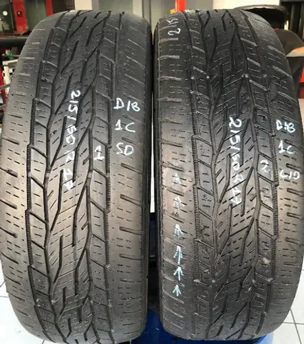 Kit 02 Pneus 215/60r17 Continental Crosscontact Lx2 (usados) 1/2