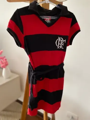Vestido Flamengo Infantil Original Sofia