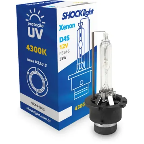 Lâmpada Farol Xenon D4S - 4300K 35W 12V - SLX4-D4S