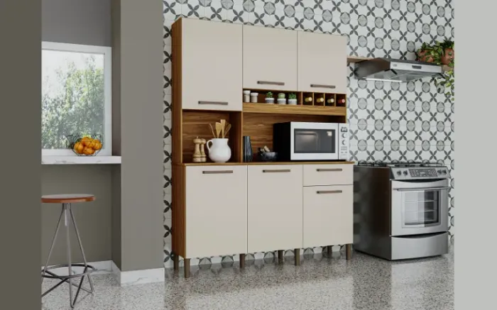 Armário de Cozinha 100% MDF c/ 6 Portas Pinot
