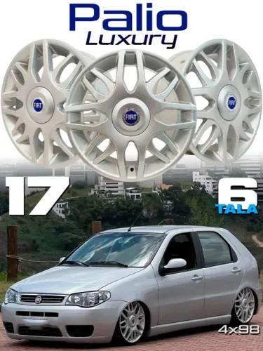Roda aro 17 Fiat Palio Luxury tala 6 jogo 4x98 novas