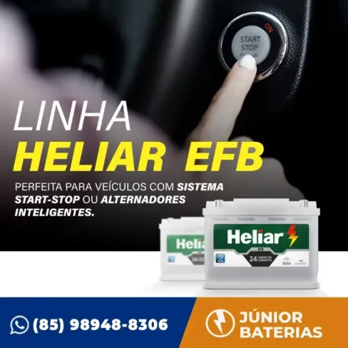 Bateria heliar de carro renault sandero kwid