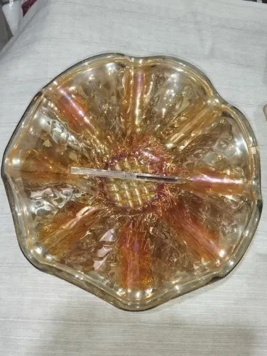Fruteira em vidro carnival Glass 