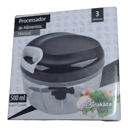 Processador de Alimentos Manual 500ml - Belakaza - 3 Lâminas