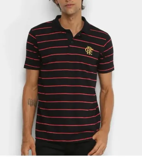 Camisa pólo Braziline Flamengo tradicional Piquet Masculina Tam 40 