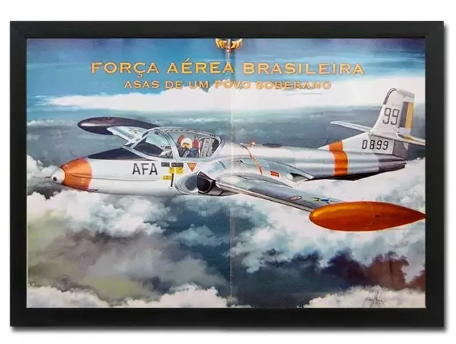 Cessna F37C da FAB - Força Aérea Brasileira - Quadro decorativo com pôster original