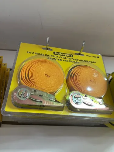 Kit 2 Peças Catraca com Cintas de Amarração 2.5cm x 5m