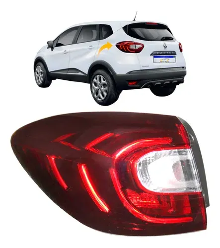 Lanterna Renault Captur 2017 2018 2019 2020 2021 2022 L.e - Esquerdo - Vermelho