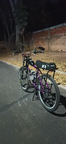 Bicicleta Motorizada Roxa