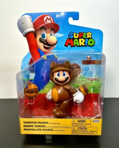 BONECO JAKKS SUPER MARIO - TANOOKI MARIO