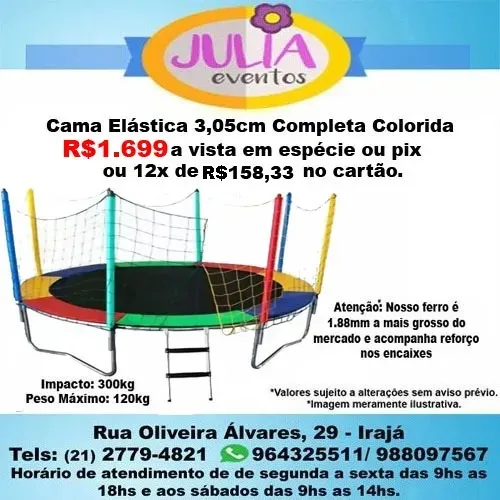 Pula pula 3,05cm (ferro 1.88mm o mais grosso do mercado) - Yeladim