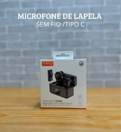 Microfone de Lapela Sem Fio Techguia Bluetooth MCF29