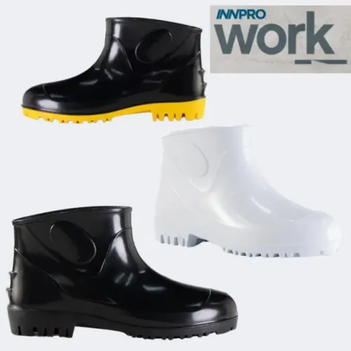 BOTA GALOCHA PVC Cano Extra Curto Impermeável Antiderrapante industria Motoboy Pesca Const