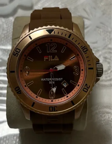 Relógio Análogico Fila Original com pulseira de borracha