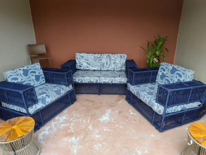 Conjunto de Sofá e Poltronas para Área Externa