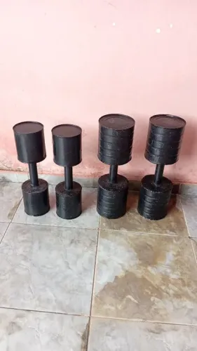 Vendo KIT de halter feitos de CONCRETO reforçada em alumínio