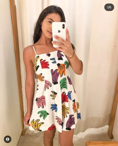 Vestido farm confete de bananas