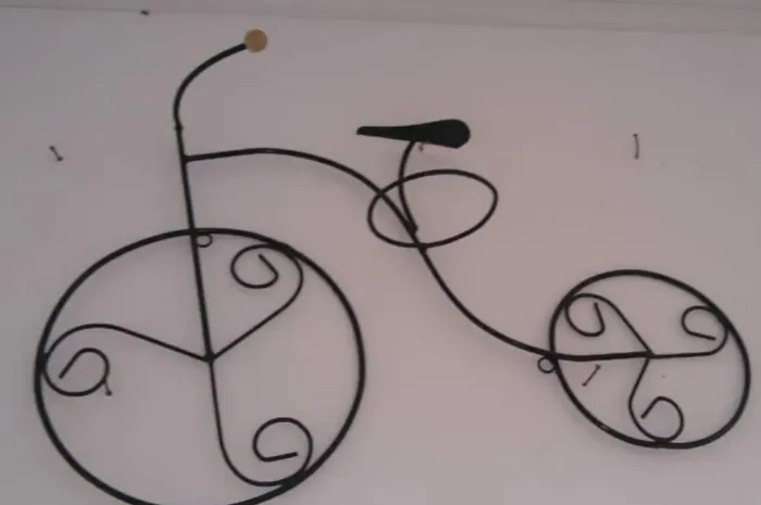 Enfeite de bicicleta para jardim