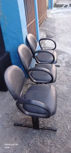 Conjunto de 3 Cadeiras de Escritório - Preço Imperdível