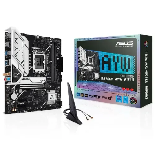 Placa Mãe Asus B760M-AYW, LGA 1700, DDR5, Wi-Fi 6/Bluethooth, Nova, Lacrada