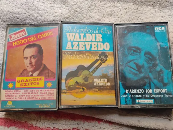 Cassetes Musicais Antigos - Waldir Azevedo, Hugo Del Carril e D'Arienzo