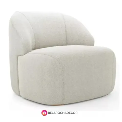 Poltrona Organica Fixa Boucle Nova Direto da Fábrica