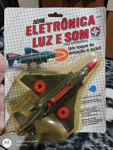 Avião Eletrônico Luz e Som Estrela - Anos 80